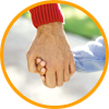 Special Recreation for Parents image of parent holding special needs child's hand